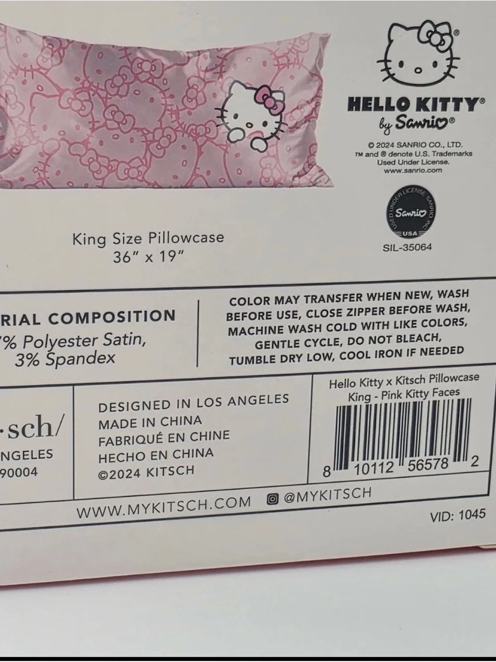 Hello Kitty satin pillowcase